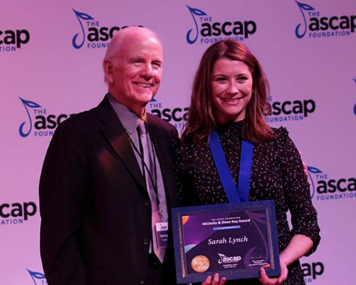 AT THE LINCOLN CENTRE, NYC, RECEIVING THE MICHELLE AND DEAN KAY AWARD FROM ASCAP, 2019.